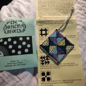 The Christmas Revels Unique Underground Railroad Quilt Ornament